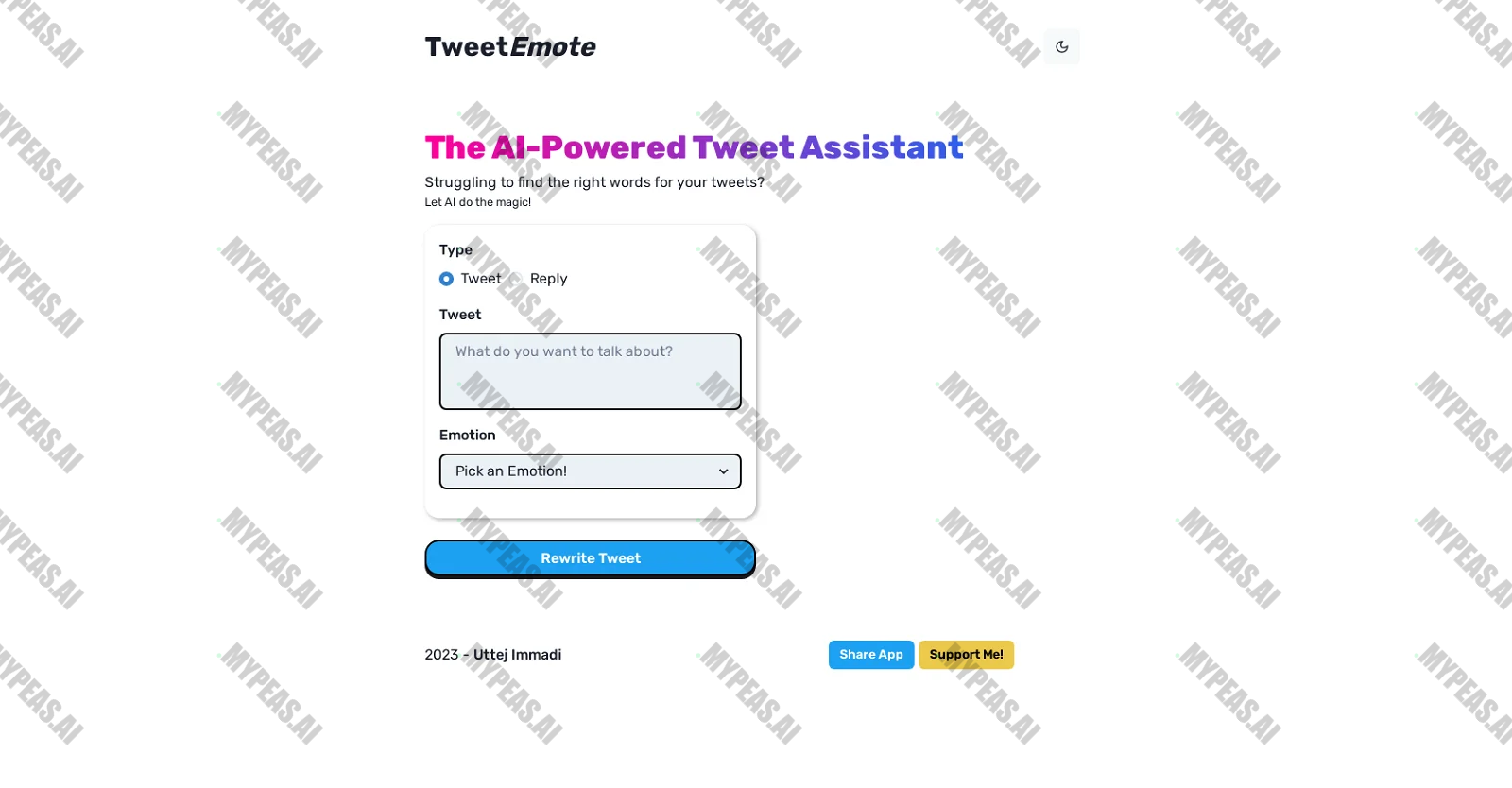 TweetEmote screenshot