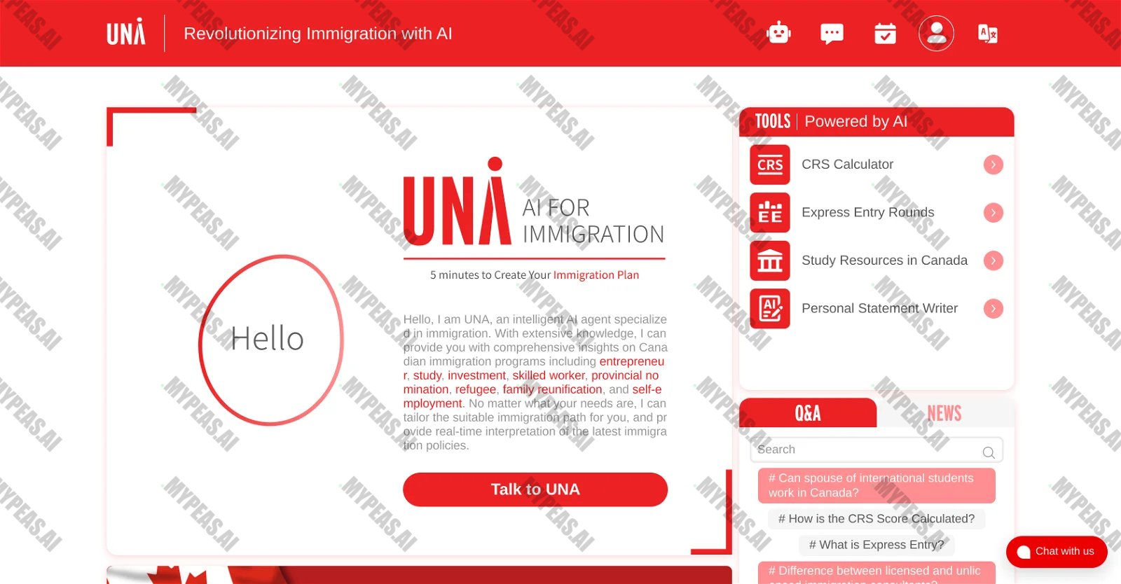 UNA screenshot