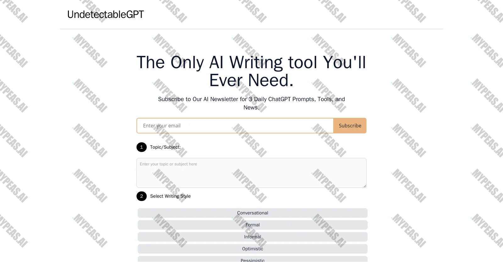 UndetectableGPT screenshot