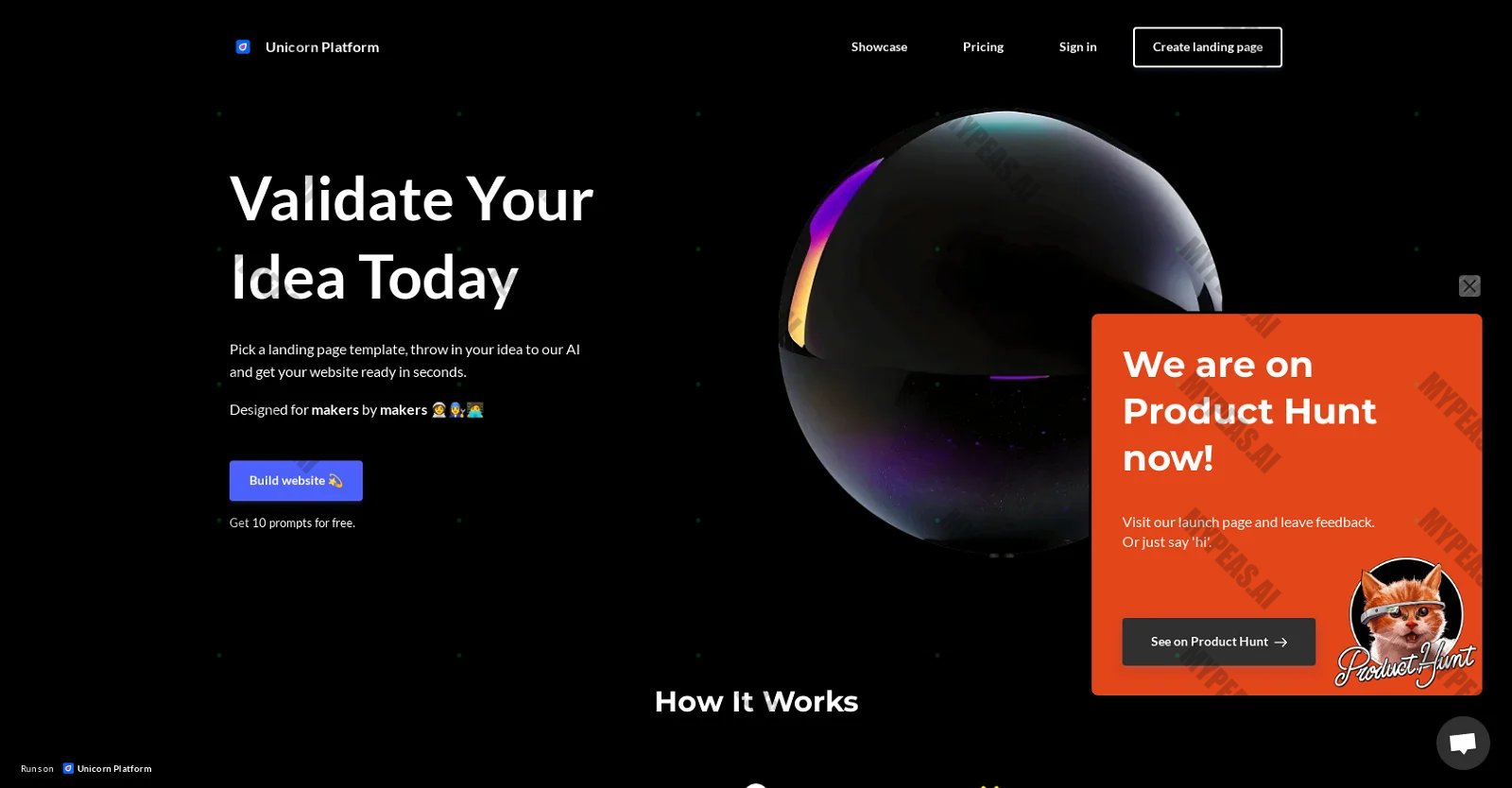 Unicorn platform screenshot