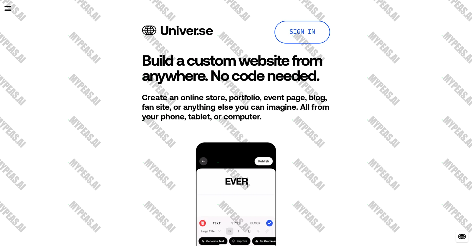 Univer.se screenshot