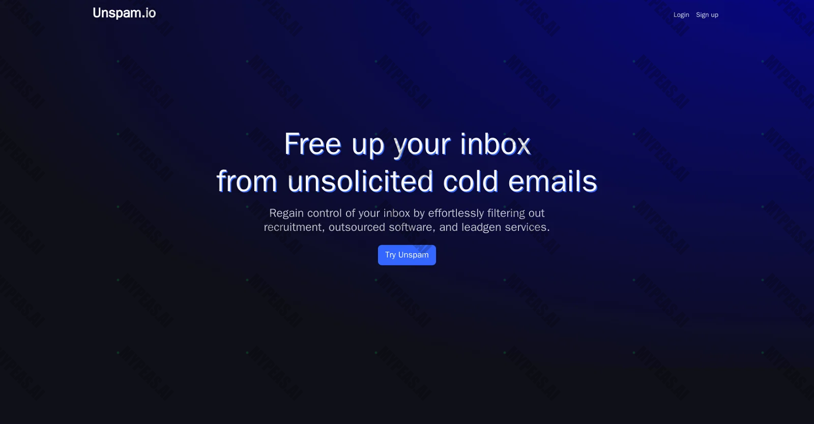 Unspam screenshot