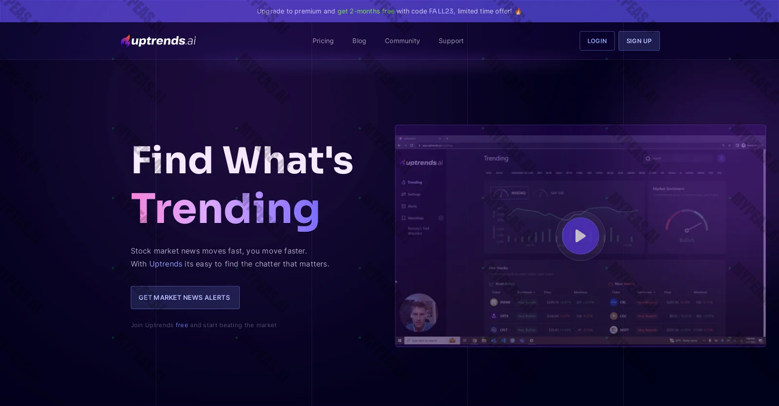 Uptrends.ai screenshot