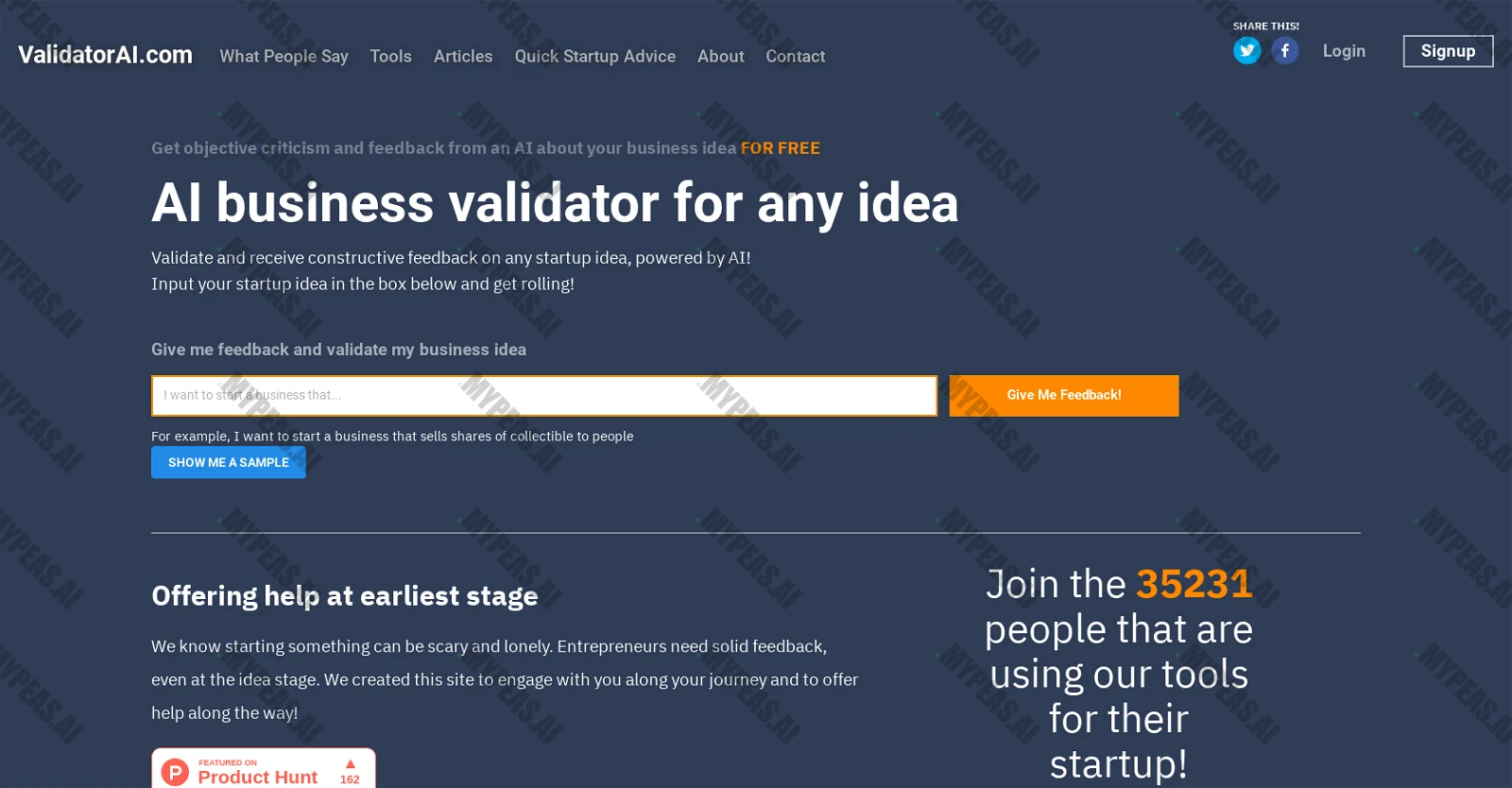Validator AI screenshot