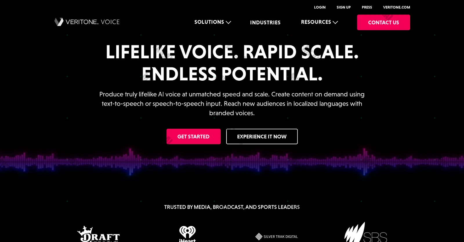 Veritone Voice screenshot