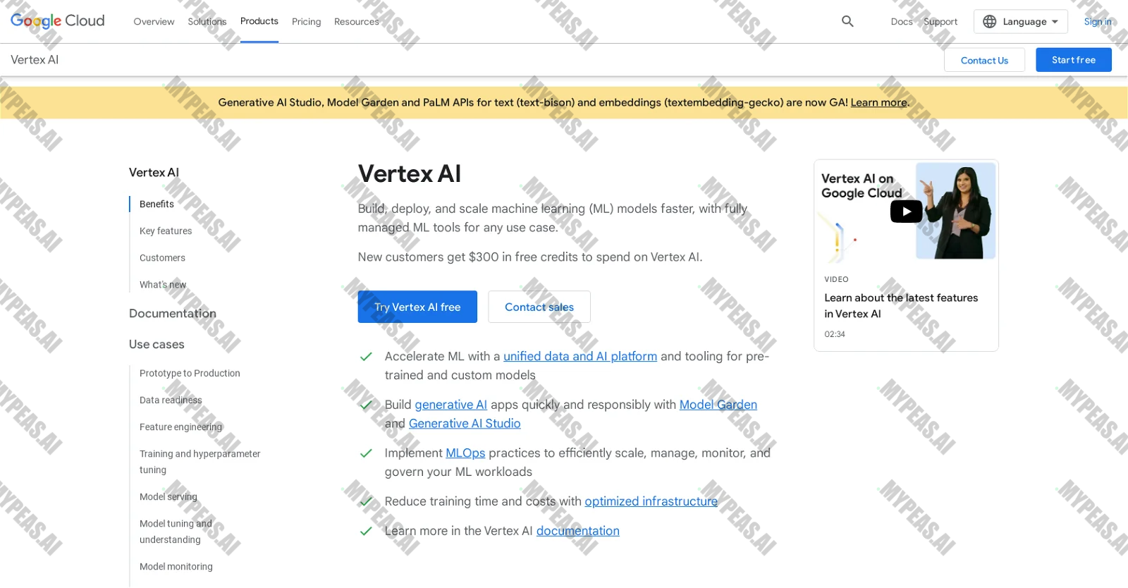 Vertex AI screenshot