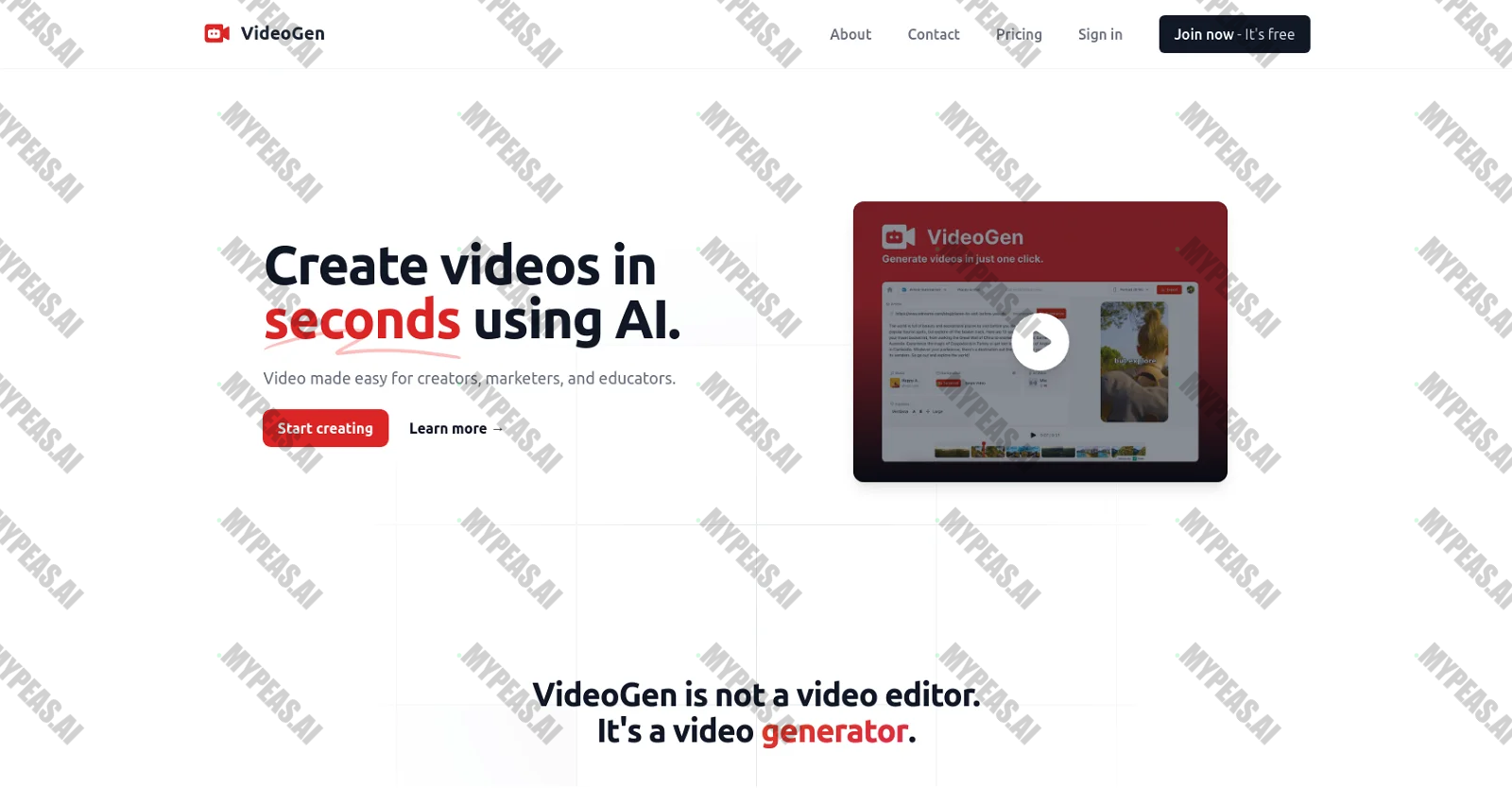 VideoGen screenshot