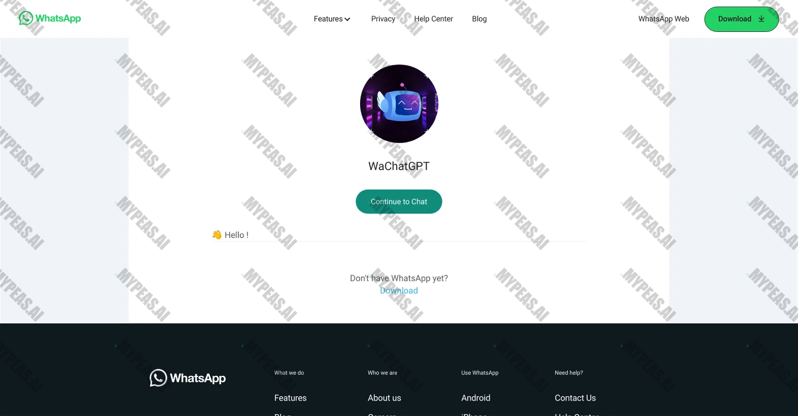 WaChatGPT screenshot