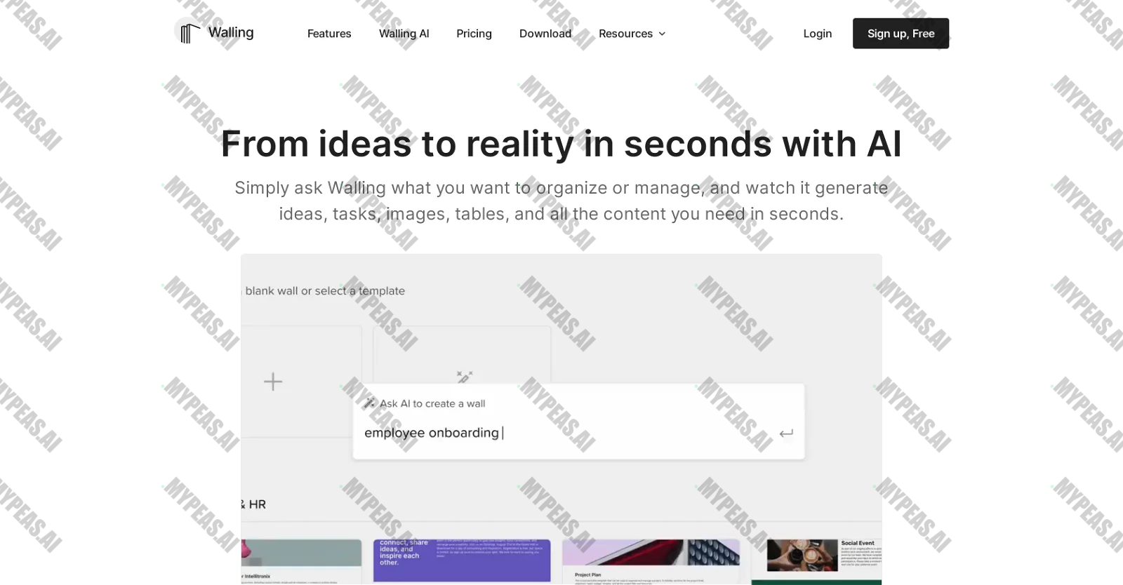 Walling AI screenshot