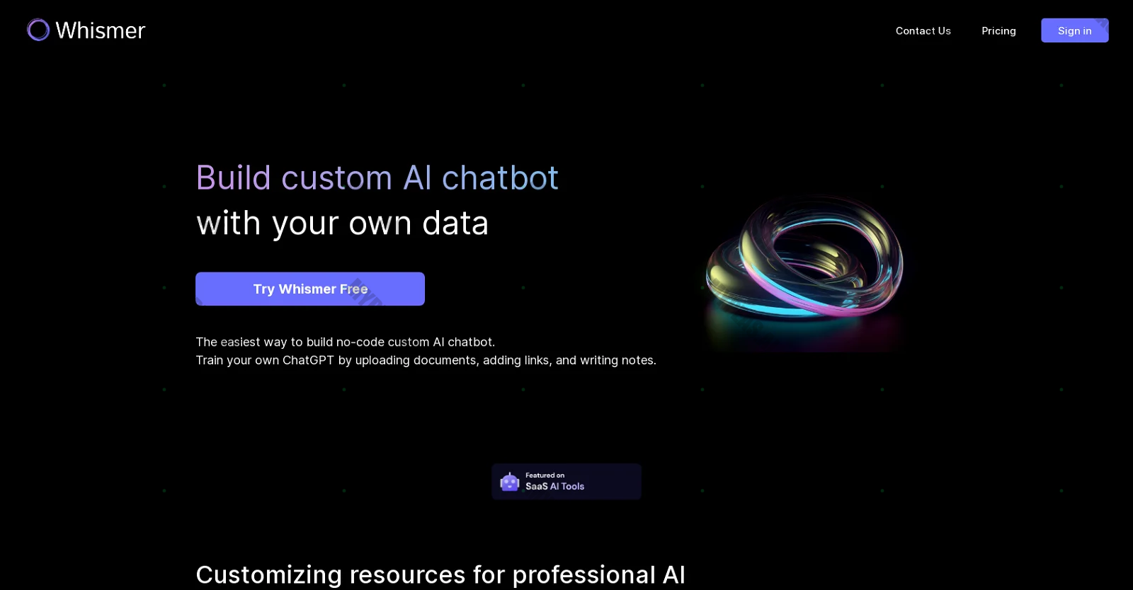 Whismer screenshot
