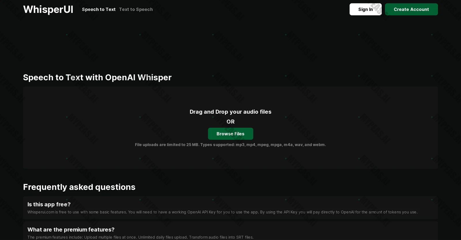 WhisperUI screenshot