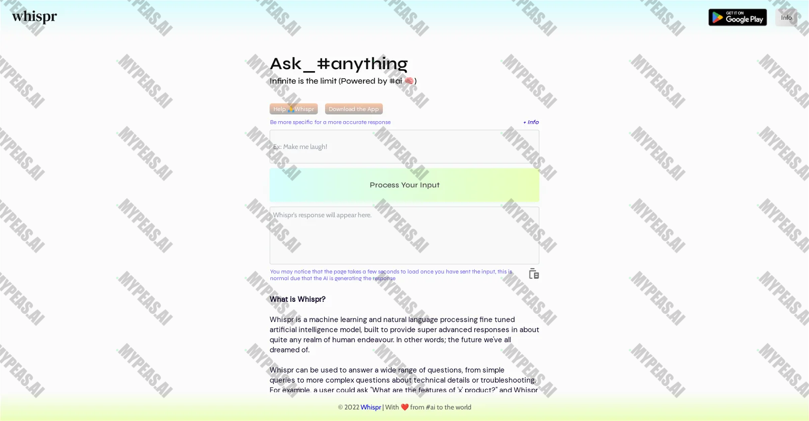 Whispr screenshot
