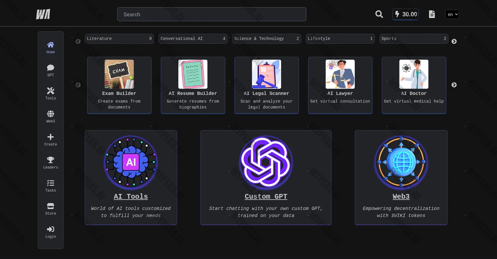 Wikivec screenshot