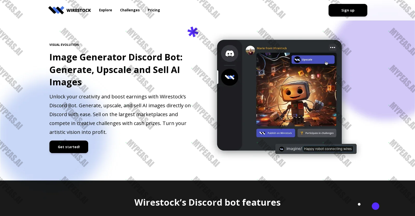 Wirestock Discord Bot screenshot