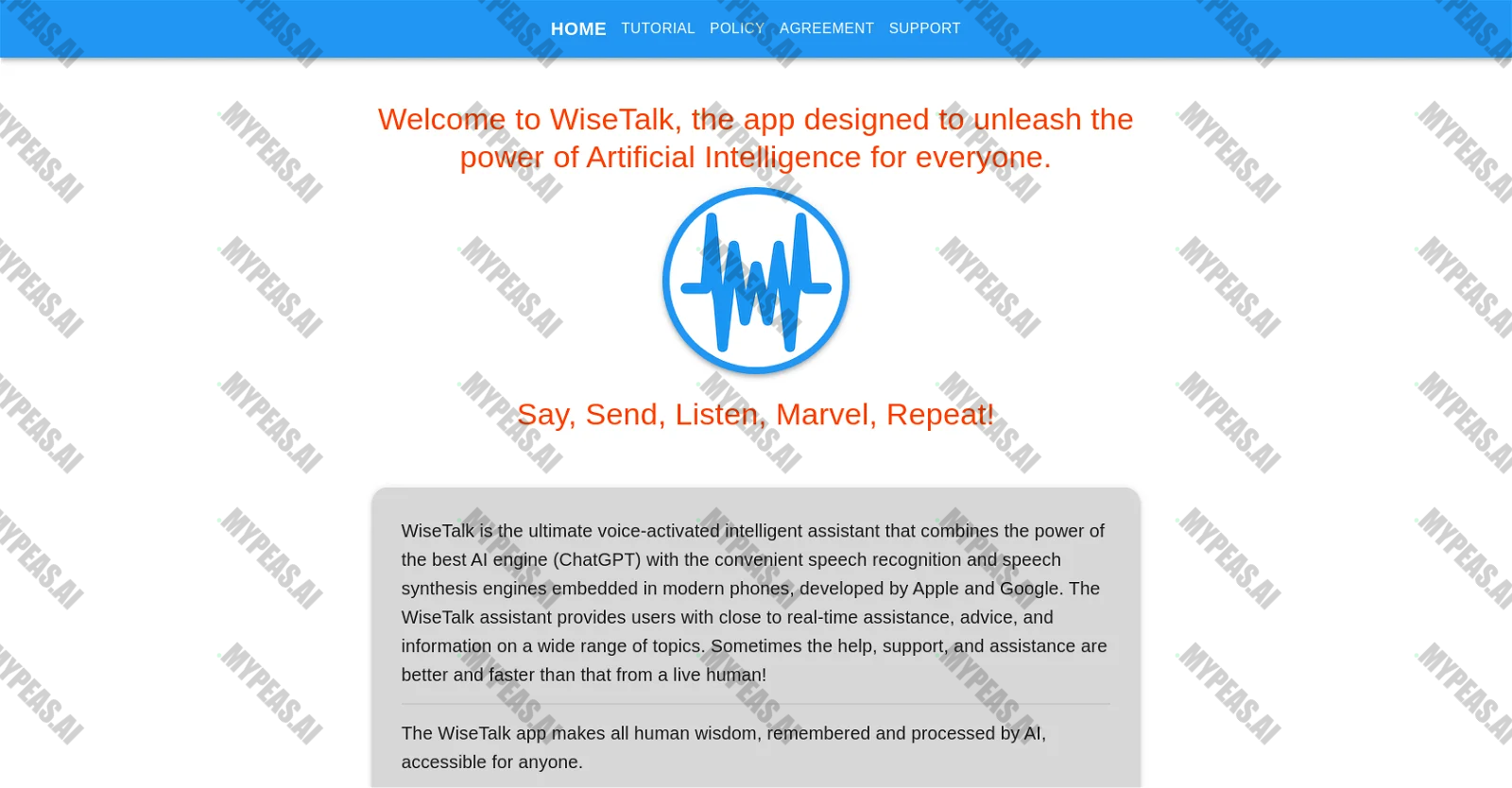 WiseTalk screenshot