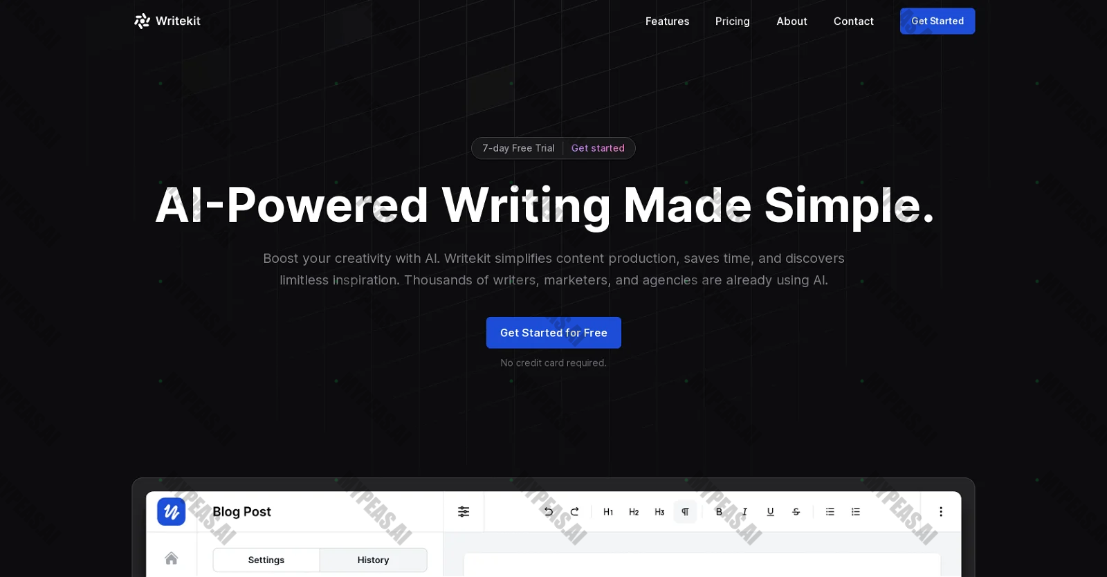 Writekit screenshot
