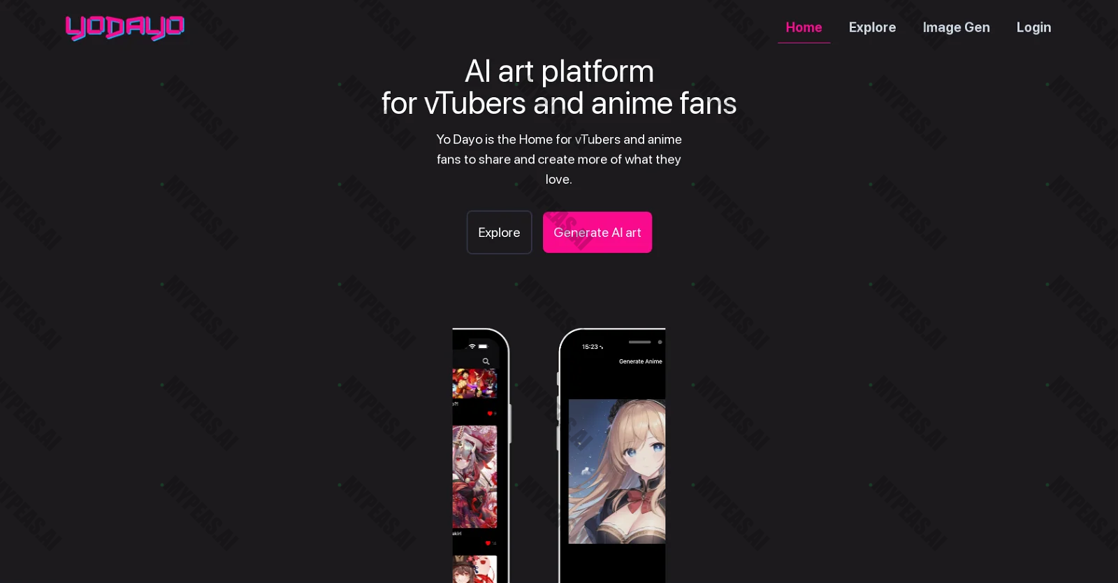 Yodayo screenshot