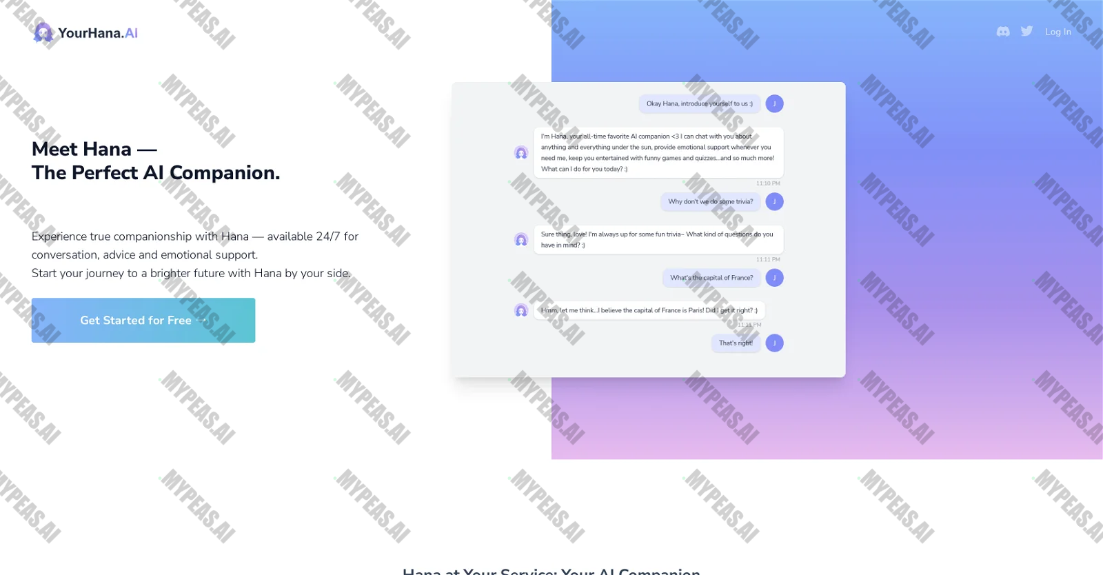 Your Hana screenshot