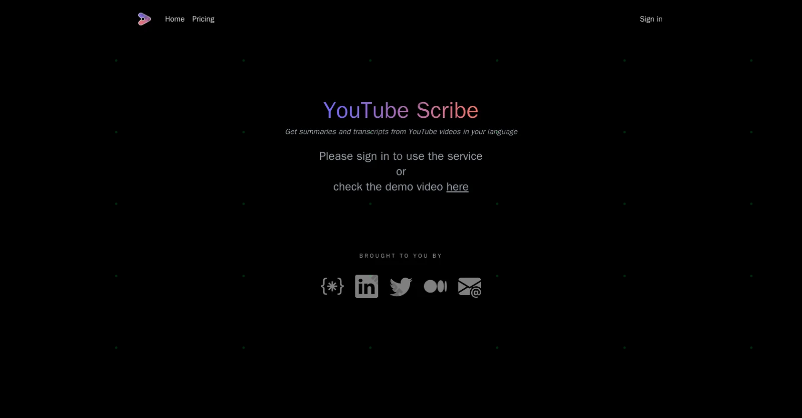 YouTube Scribe screenshot