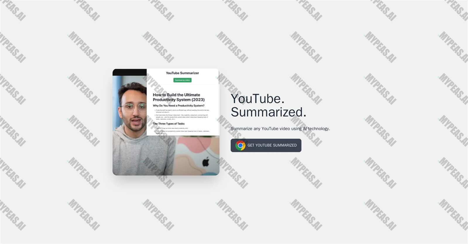 YouTube Summarized screenshot