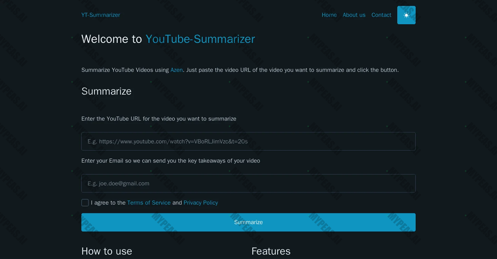 YouTube-Summarizer screenshot