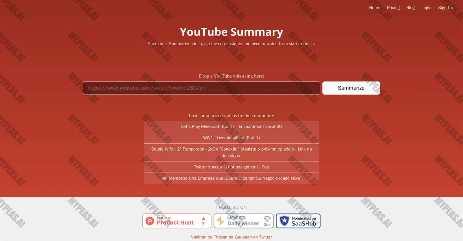 YouTube Summary screenshot