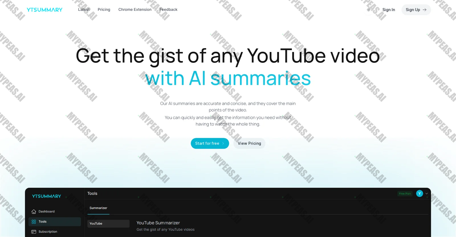 YTSummary screenshot