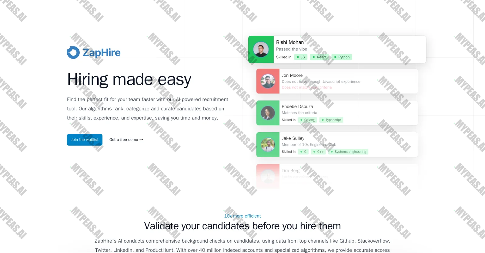 ZapHire screenshot