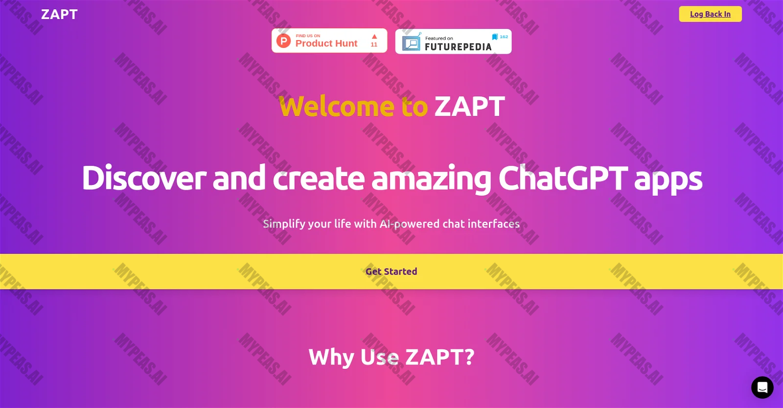 Zapt screenshot
