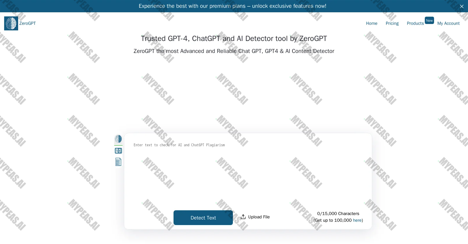 ZeroGPT screenshot